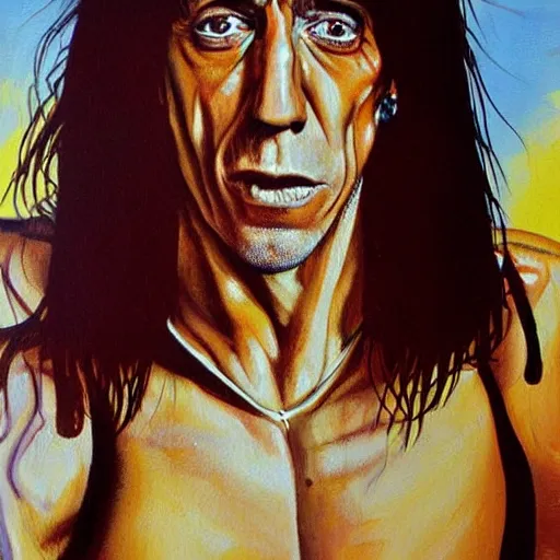 Image similar to Detailed painting of Iggy Pop by Simon Bisley