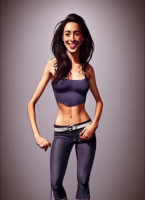 Image similar to full length photo of an smiling Oona Chaplin in the style of Serge Birault, full extremely slim body, not realistic, sharp focus, 8k high definition, insanely detailed, intricate, elegant, art by stanley lau and artgerm and Fernanda Suarez