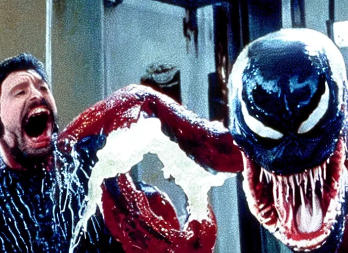 Image similar to venom as a special host in home alone movie