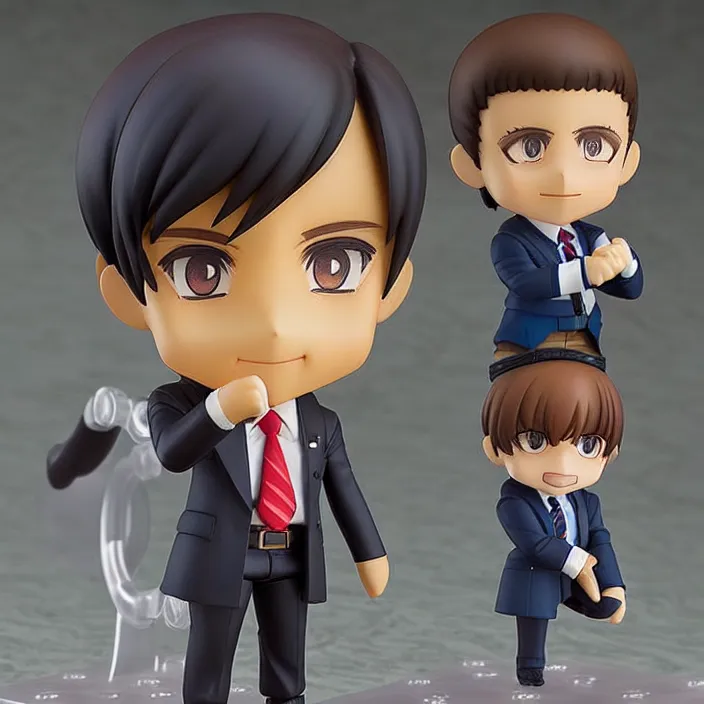 Prompt: an anime nendoroid figurine of Barack Obama, fantasy, figurine , product photo