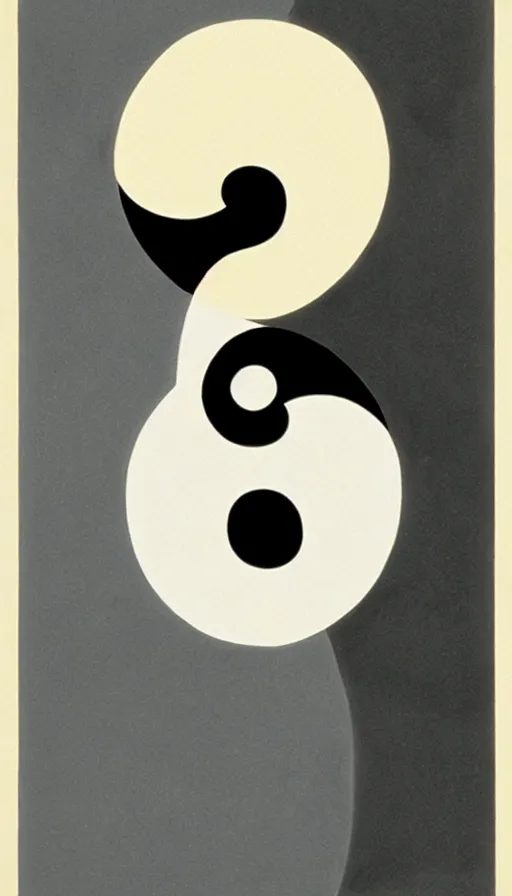 Image similar to Abstract representation of ying Yang concept, by Charles Addams