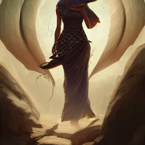 Image similar to clairvoyant sudanese mage, D&D, fantasy, portrait, highly detailed, digital painting, trending on artstation, concept art, sharp focus, illustration, art by artgerm and greg rutkowski and magali villeneuve