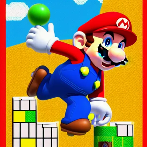 Image similar to super mario, liminal space