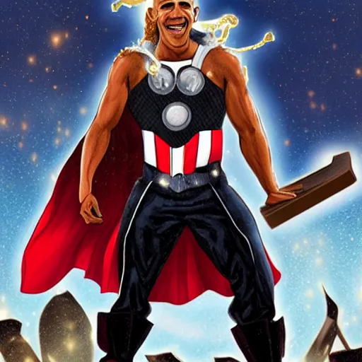 Prompt: Barack Obama as Thor