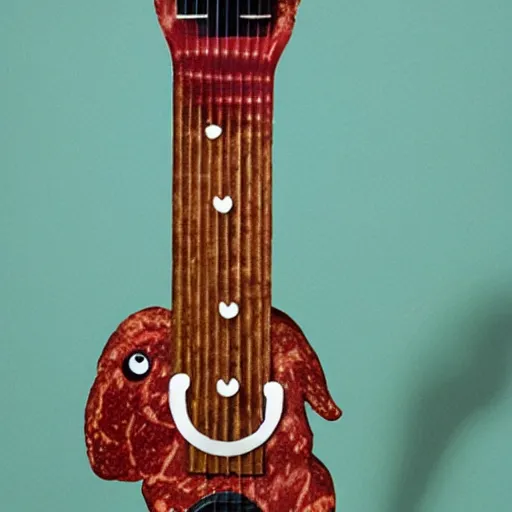 Prompt: peperami animal guitar meat