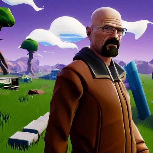 Image similar to walter white in fortnite