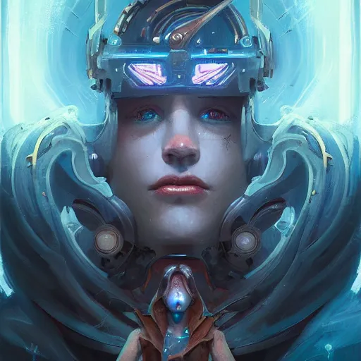 Image similar to portrait of a beautiful cybernetic mage, cyberpunk concept art by pete mohrbacher and seb mckinnon and beksinski and josan gonzales, digital art, highly detailed, intricate, sci-fi, sharp focus, Trending on Artstation HQ, deviantart, unreal engine 5, 4K UHD image