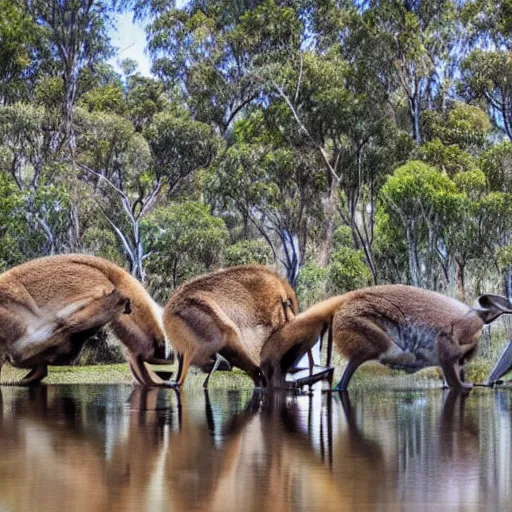 Image similar to futuristic dam holding kangaroos back