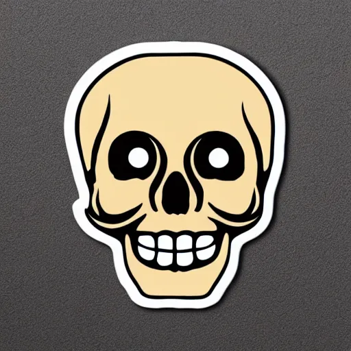 Prompt: cute skull sticker