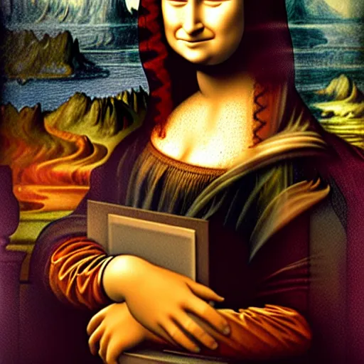 Image similar to mona lisa in the style of John Bauer