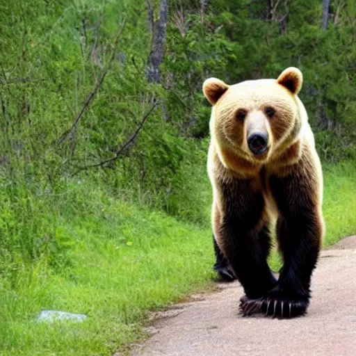 Image similar to a bear entering in picnic are, people are panicking and running