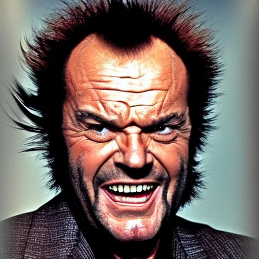 Prompt: Jack Nicholson as wolverine from x-men, photography by Annie Leibovitz