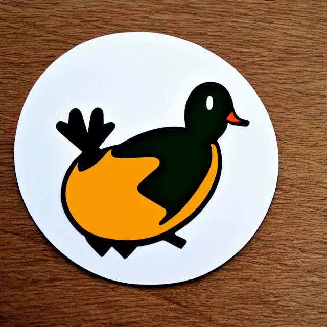 Image similar to svg sticker art of a duck