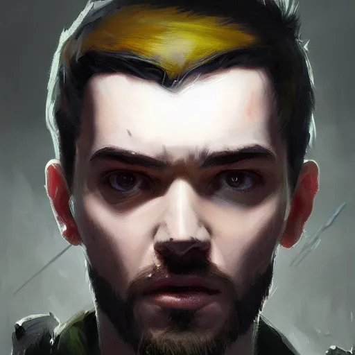 Prompt: a portrait of jacksepticeye by Greg Rutkowski, digital art, horror, trending on artstation,, featured on Reddit, HD, 8K, highly detailed, good lighting, beautiful, epic, masterpiece - H 768