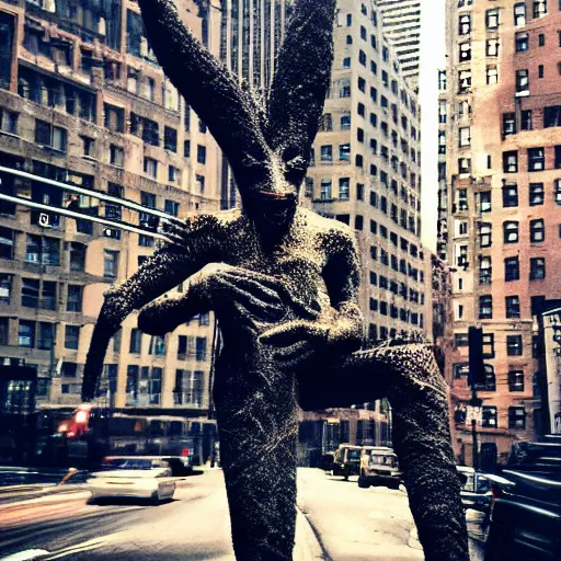 Image similar to a nyarlathotep manifested in newyork, beautiful photo, iphone 1 3, hyperealistic detailed photography, motion blur, divinity, awe - inspiring