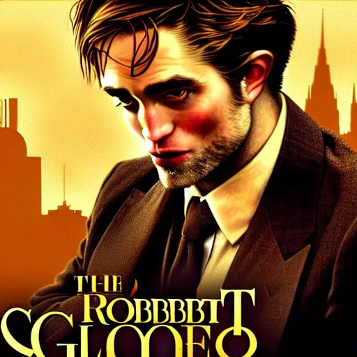 Image similar to robert pattinson as a godfather, movie poster, 4 k, highly detailed, digital painting, artstation, concept art, cinematic lighting, sharp focus, illustration, by gaston bussiere alphonse mucha