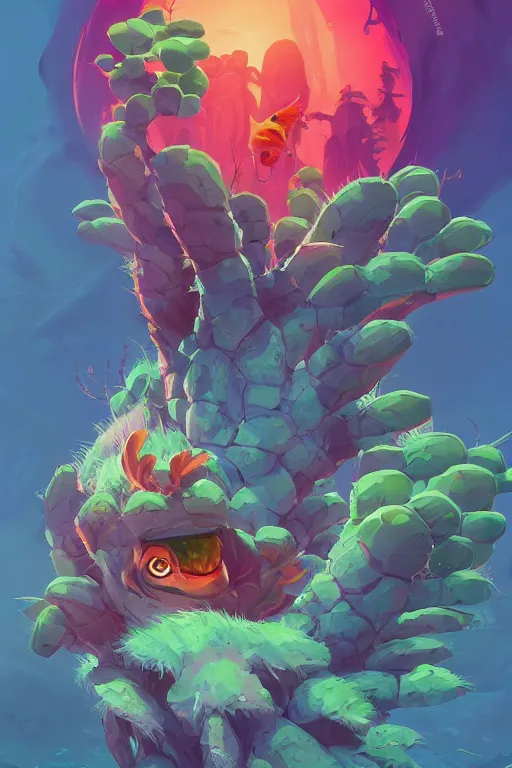 Image similar to creature animal sushi cristal very big eye roots cactus elemental flush of force nature micro world fluo fishscale, art gta 5 cover, official fanart behance hd artstation by jesper ejsing, by rhads, makoto shinkai and lois van baarle, ilya kuvshinov, ossdraws