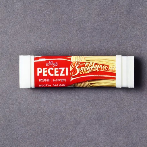 Image similar to spaghetti flavored toothpaste, close up photo