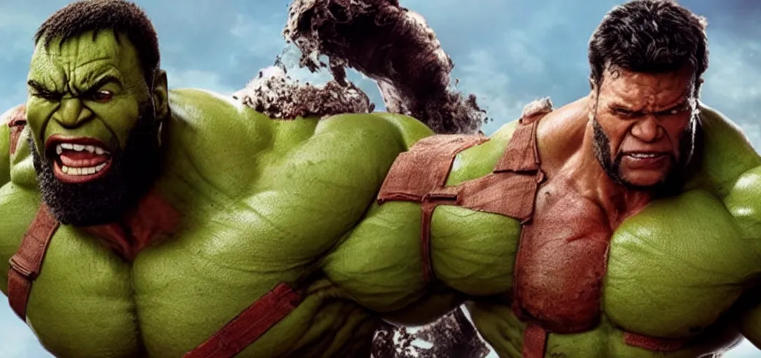 Image similar to still of mr. t as the hulk in marvel avengers