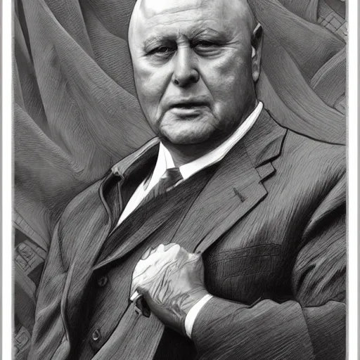 Prompt: amazing lifelike award winning pencil illustration of Gorbachev trending on art station artgerm Greg rutkowski alphonse mucha cinematic