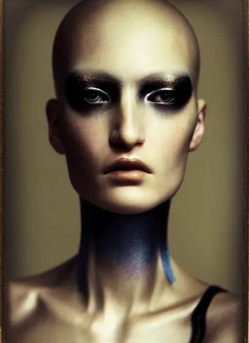 Image similar to close - up portrait of beautyful female android steampunk by paolo roversi,