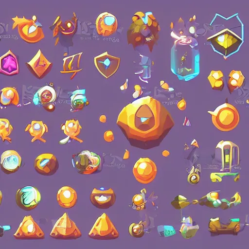 Prompt: spritesheet travel asset vector art, smooth style beeple, by thomas kinkade hearstone league of legends dofus overwatch