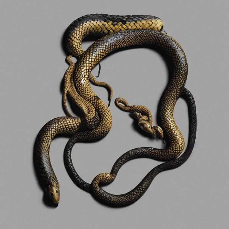 a snake shaped like the letter s, a snake standing on