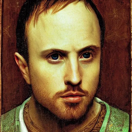 Image similar to renaissance portrait of jesse pinkman