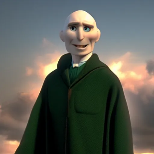Prompt: Film still of Voldemort, from Pixar's Up