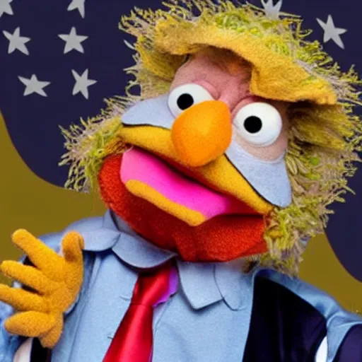 Prompt: Donald Trump as a Gorg, in Fraggle Rock