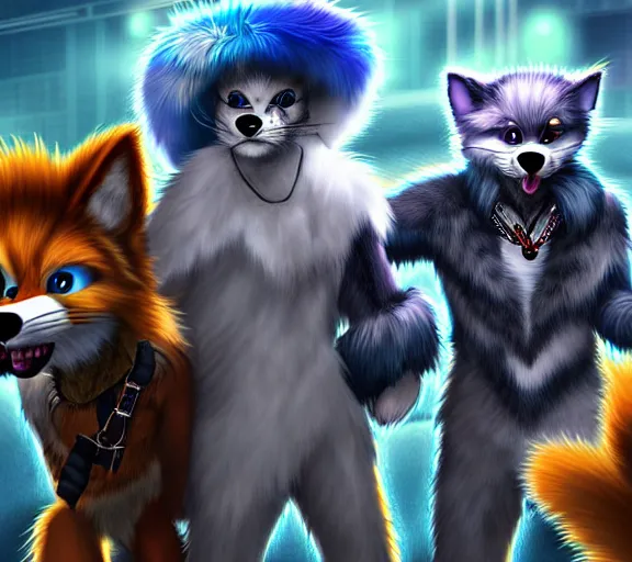 Image similar to high - resolution photograph from a genepunk era furry fandom convention ( midwest furfest 2 0 4 7 ), taking place after the genetic revolution and quantum singularity. photorealistic.