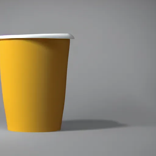 Prompt: a professional cinematic photorealistic render of a coffee cup made with Maxwell Render, V-Ray, Luxrender, made with Houdini, on CGSociety