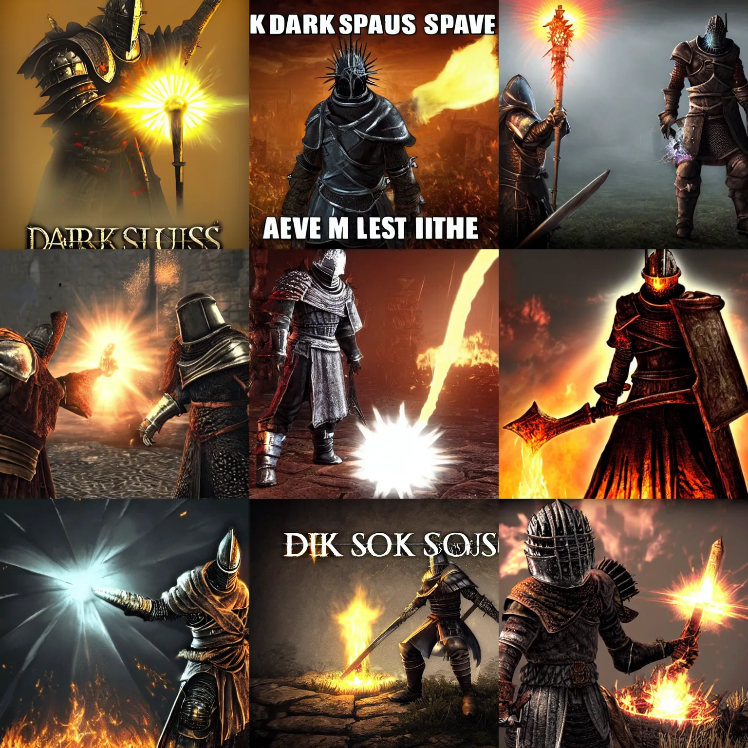 Prompt: dark souls praise the sun