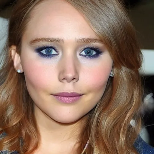 Image similar to elizabeth olsen mixed with jennifer lawrence