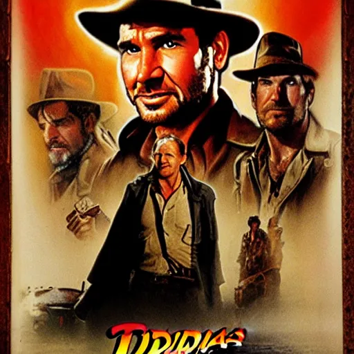 Prompt: indiana jones movie poster