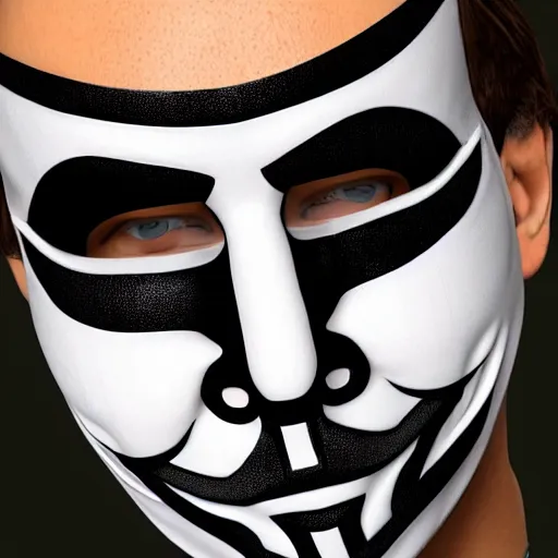 Prompt: anonymous mask, Jair Bolsonaro model