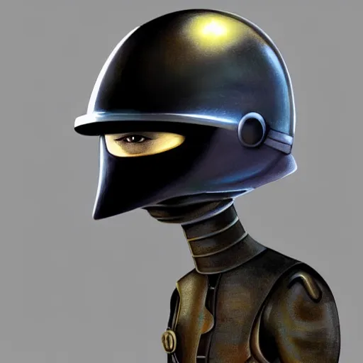 Image similar to dark helmet from spaceballs, dik dik spaceballs digital illustration, trending on artstation, animated