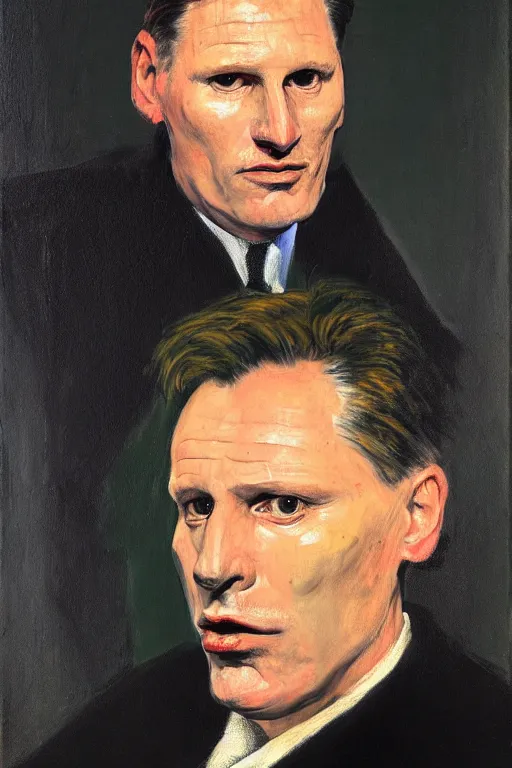 Image similar to keir starmer, portrait, painting, francis bacon