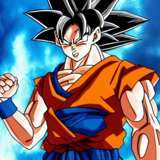 Image similar to goku, 3 d render