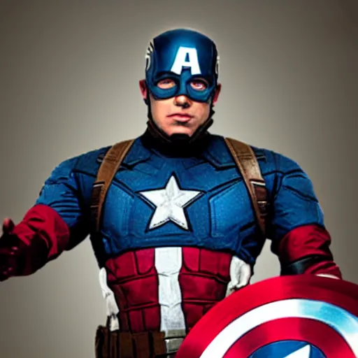 Image similar to Alex Jones as captain America