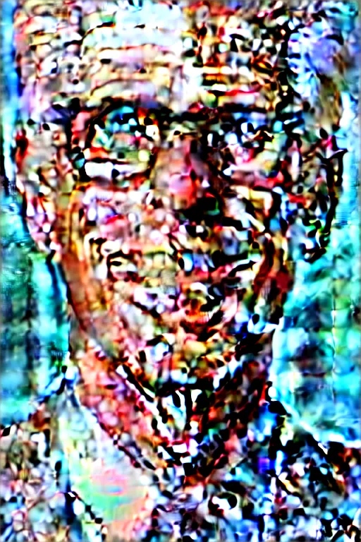 Image similar to a painting of ted danson in the good place, art by robin eley