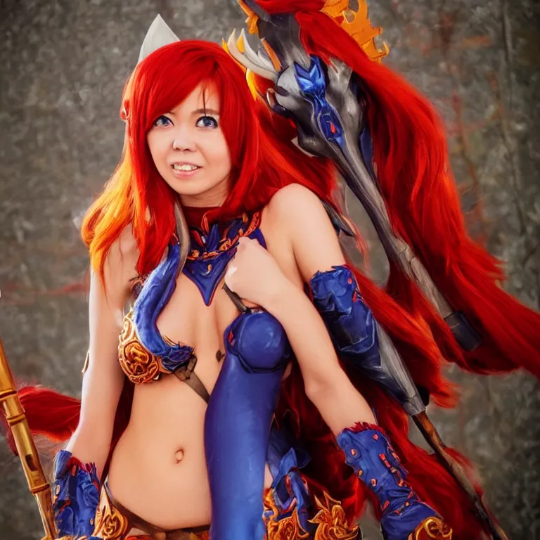 Image similar to Lina from Dota 2