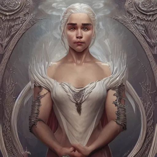 Prompt: full figure ultra realistic illustration, daenerys targaryen, intricate, elegant, highly detailed, digital painting, artstation, concept art, smooth, sharp focus, illustration, art by artgerm and greg rutkowski and alphonse mucha