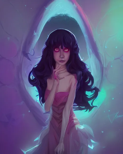 Prompt: a portrait of a beautiful full body Stella Maeve dark magic, spooky, art by lois van baarle and loish and ross tran and rossdraws and sam yang and samdoesarts and artgerm, digital art, highly detailed, intricate, sharp focus, Trending on Artstation HQ, deviantart, unreal engine 5, 4K UHD image