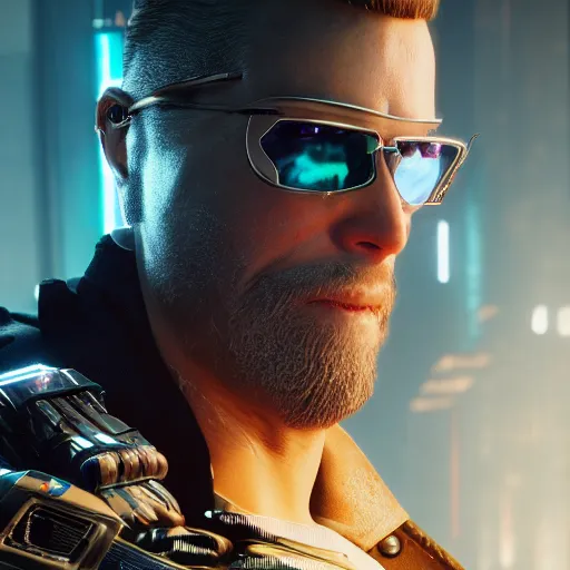 Image similar to johnny silverhand | cyberpunk 2 0 7 7 | portrait | hyperrealistic | dslr | 8 k