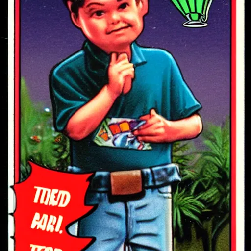 Image similar to never before seen garbage pail kid trading card 1 9 8 8 topps