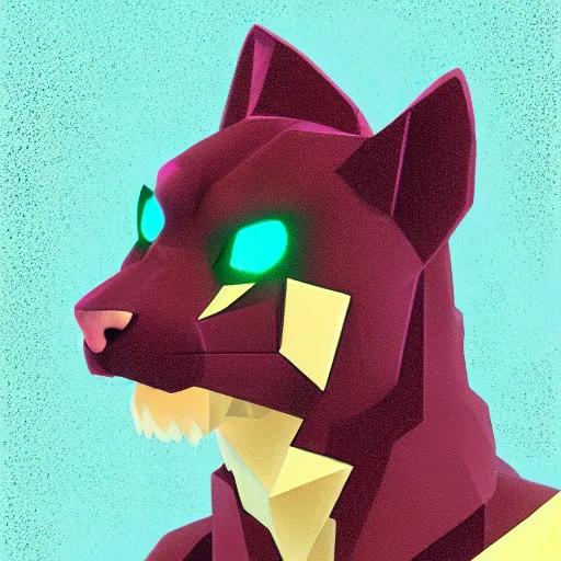 Image similar to aesthetic albino panther fursona portrait, commission of a anthropomorphic lion on fire, fursona wearing stylish clothes, winter armosphere, pastel simple art, low poly