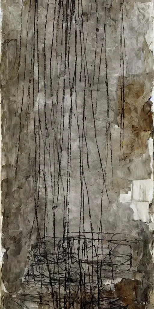 Image similar to artwork by anselm kiefer,