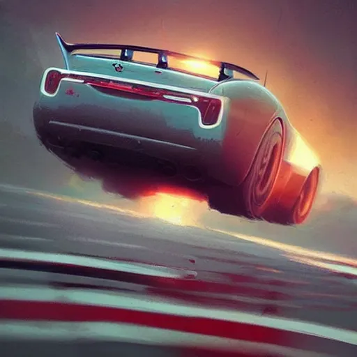 Image similar to 🏎️🍄 , digital Art, Greg rutkowski, Trending cinematographic artstation