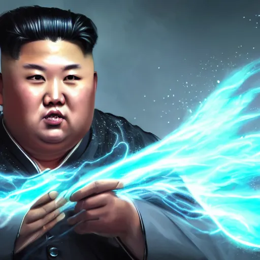 Prompt: portrait of kim - jong un as a spellcaster and mage, league of legends amazing splashscreen artwork, splash art, natural light, elegant, photorealistic facial features, intricate, fantasy, detailed face, atmospheric lighting, anamorphic lens flare, cinematic lighting, league of legends splash art, hd wallpaper, ultra high details by greg rutkowski